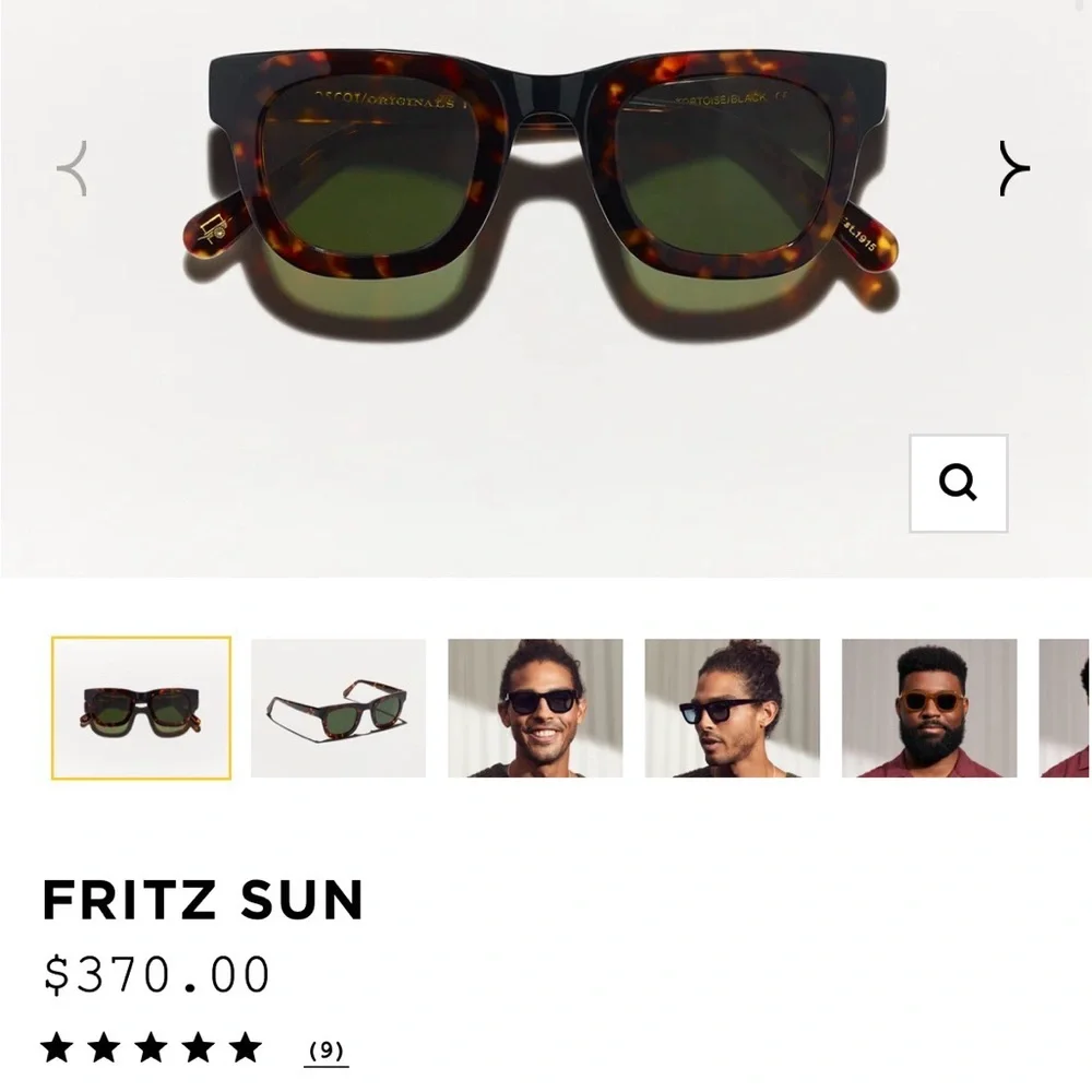 MOSCOT Fritz Sun Tortoise Sunglasses - Picture 2 of 9